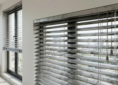 Aluminum Venetian Blinds Before